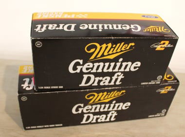 2 Miller Genuine Draft Penske Racing diecast cars: Ford 1/64 scale Limited Edition 1995, 1/24 scale