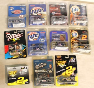 11 Nascar collectible cars in original packaging, Racing Champions, Actions and other