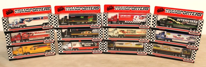 12 Matchbox Super Stars Transporters in unopened original boxes