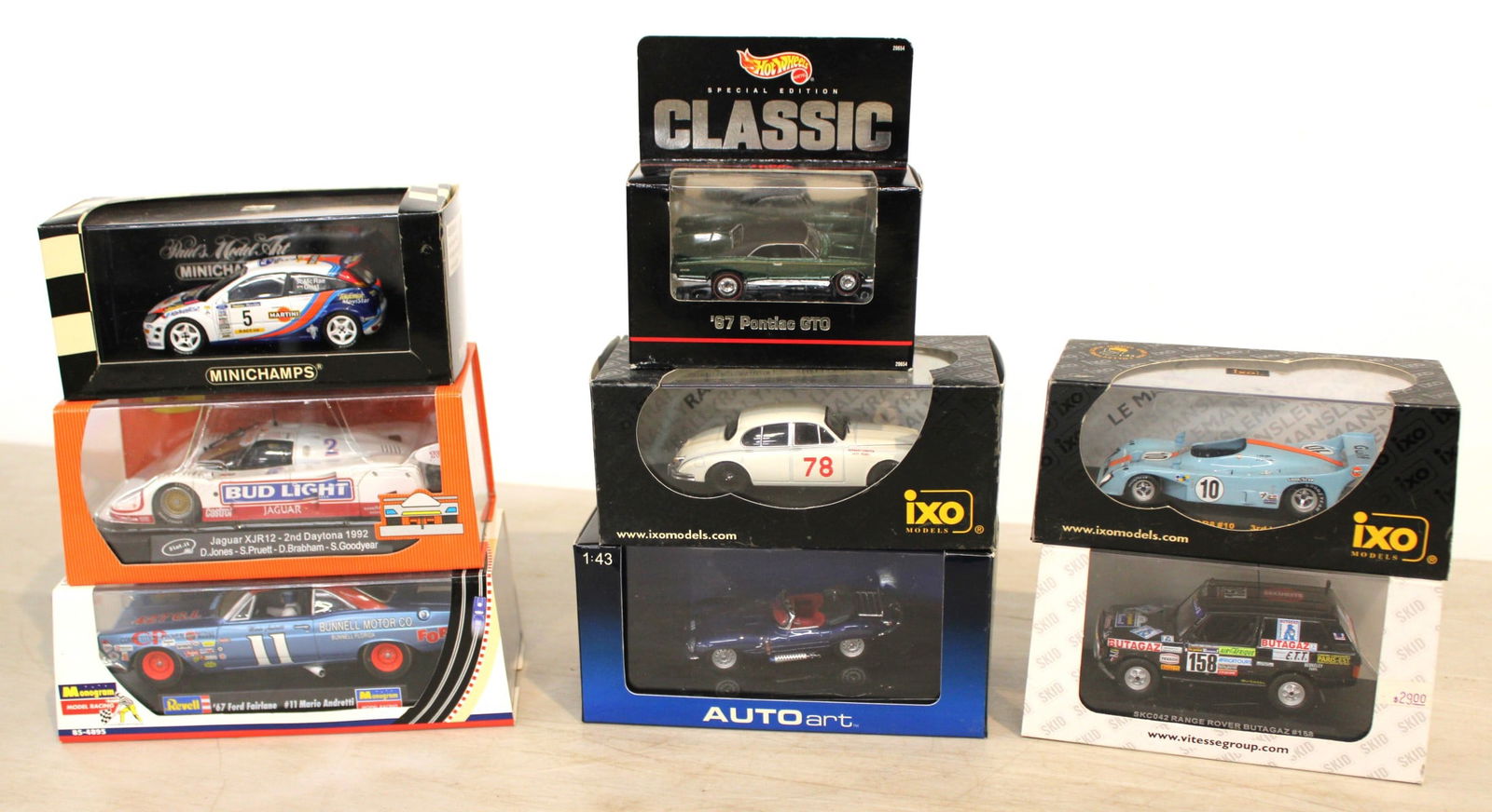 8 mixed lot diecast collectible cars Hot Wheels, IXO, Autoart, Monogram and other in unopened (1 of 1)