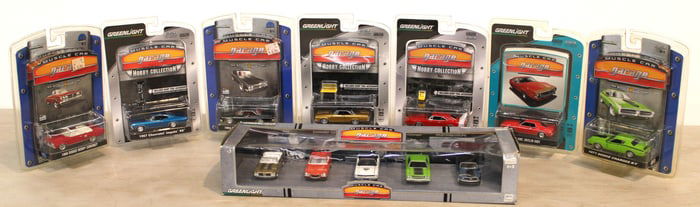 8 Greenlight Muscle Car Garage die cast and other in unopened original packages