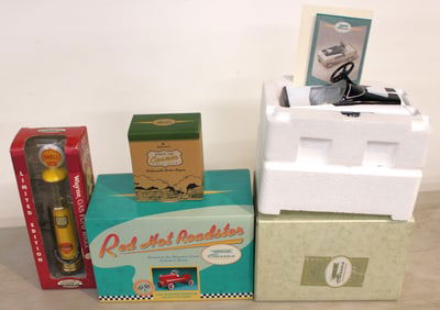 4 items: Red Hot Roadster Kiddie Car Classic, Hallmark Kiddie Car, Hallmark KCC/ sidewalk Sales