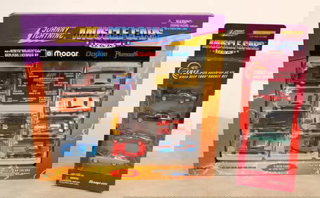 2 Johnny Lightening Muscle Car USA snap on gift pack & Mopar Dodge Plymouth