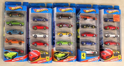 5 Hot Wheels gift packs in unopened original packages