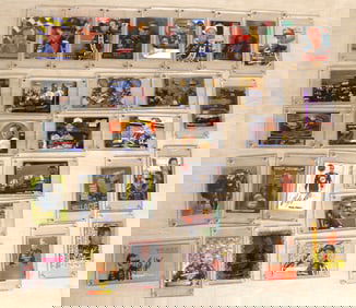 30 assorted racing cards some autographed in hard plastic sleeves