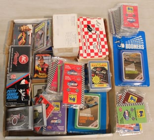 Large lot of racing cards, gift packs and other