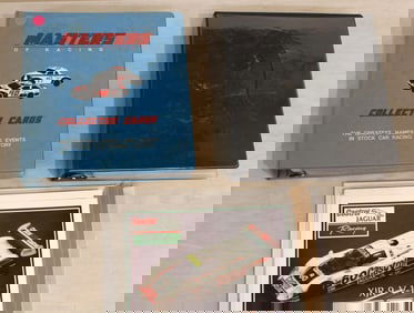 2 Albums filled: Stock Car Racing Trading Cards and Nascar Racing Trading Cards, Castrol Racing,