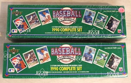 2 Sealed 1990 Complete Set baseball cards