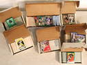 7 boxes of football trading cards
