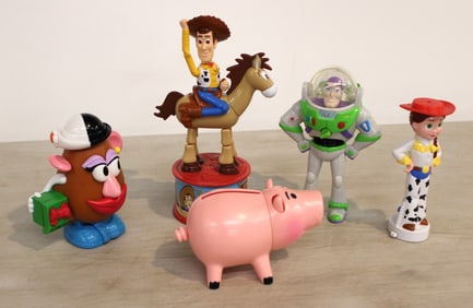 5 Toy Story action figures and others