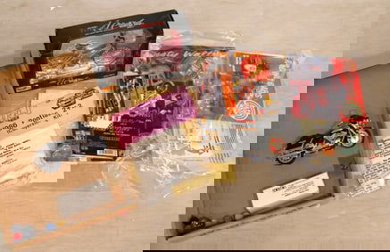 Large assortment of decals & stickers, Tour 1:12 Tour de Maisto Bicycle in original box, Touring