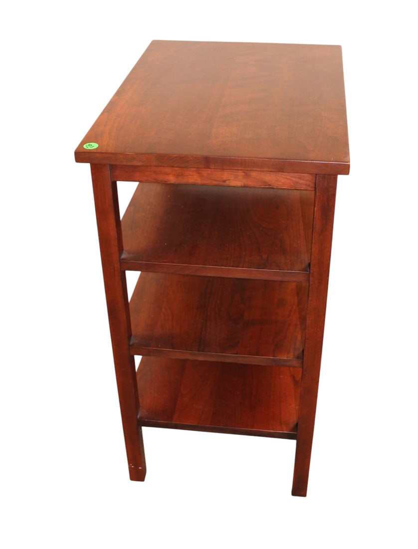 Stickley solid cherry 4 tier table: Stickley solid cherry 4 tier table, structurally sound and in good condition, original finish. 26"h x 14"w x 20.5"l