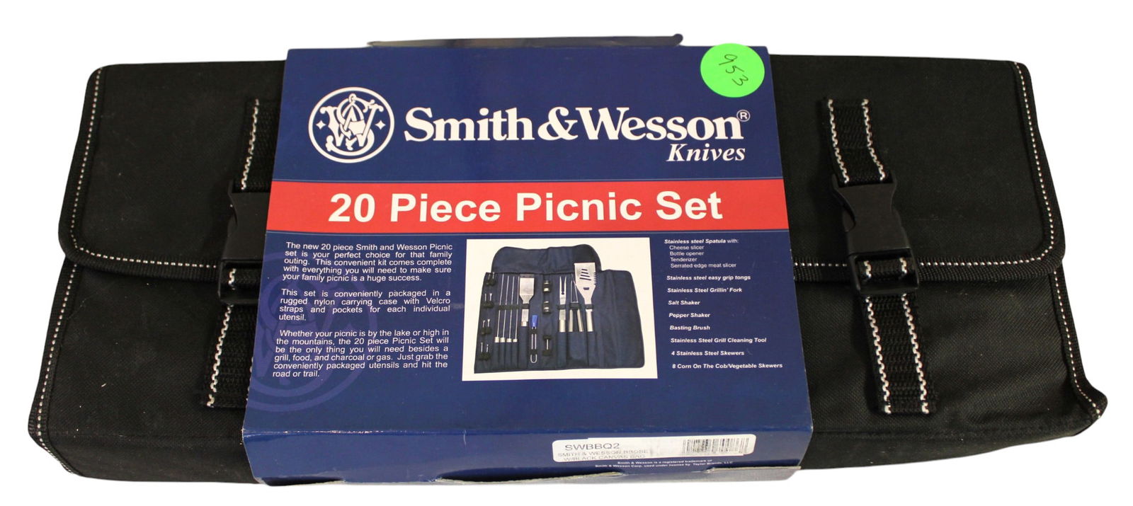 New S&W 20pc picnic barbeque set new in box: New Smith and Wesson 20pc picnic barbeque set new in box