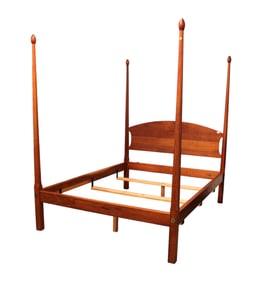 Beautiful Stickley solid cherry queen 4 poster bed