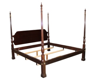 Stickley solid mahogany 4 poster king size bed