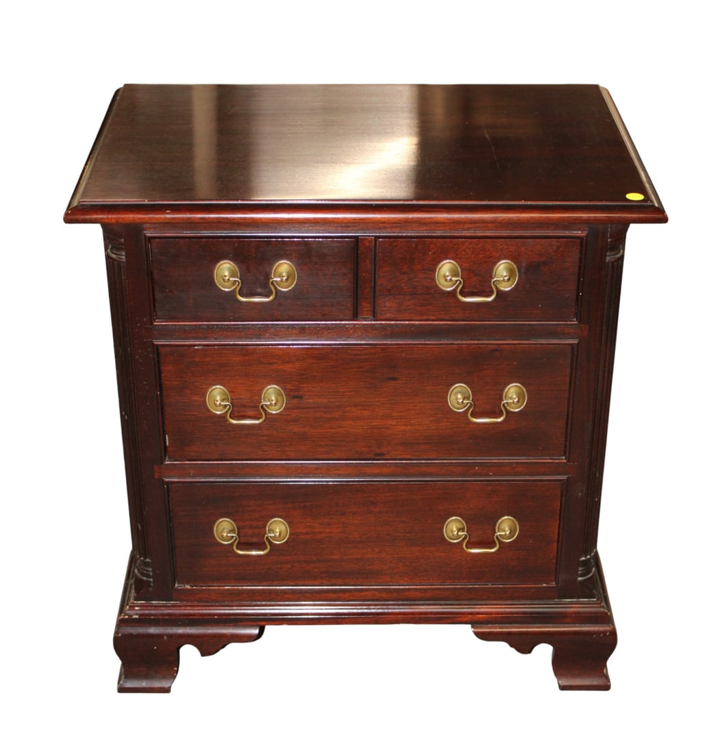 Stickley 3 drawer solid mahogany nightstand (1 of 9)