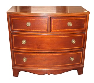 Beautiful Lexington Palmer Home bow front mahogany chest