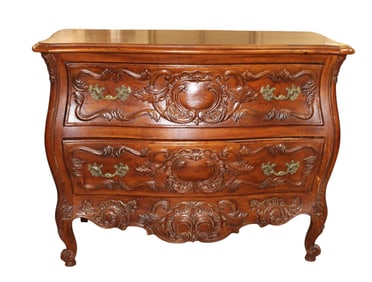 John Widdicomb solid cherry carved french style chest