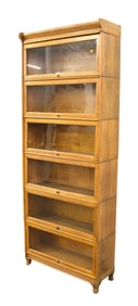Antique Humphrey Widman 6 stack oak barrister bookcase