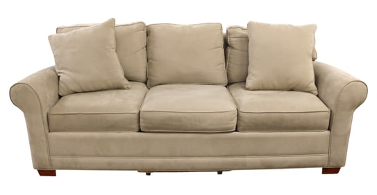 Modern design light gray velour 3 cushion sofa