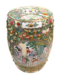 Chinese porcelain decorated garden stool