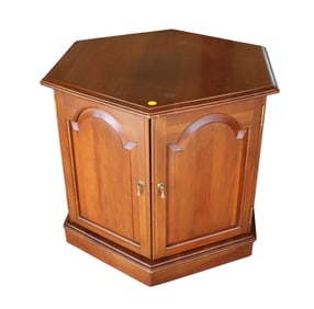 Vintage Ethan Allen solid cherry octagon side table