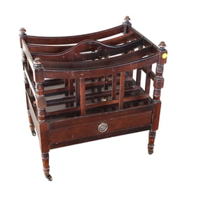 Vintage 1 drawer magazine rack in the mahogany