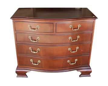 Vintage Baker Furniture banded mahogany bachelor's chest