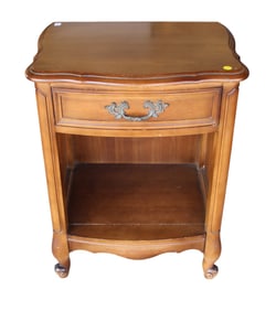 Vintage French provincial nightstand with drawer
