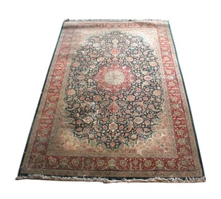 Vintage 55" x 85" quality hand stitched rug carpet - needs cleaned