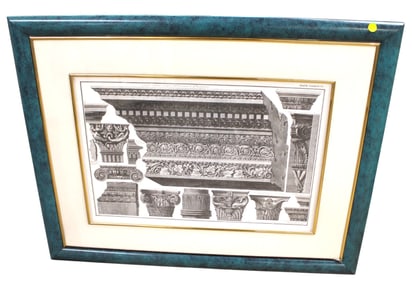Vintage architectural corbel print by New Century Pictures 1985