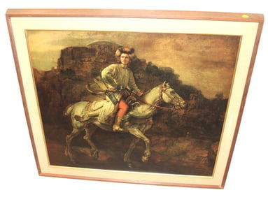 Mid century danish walnut framed print