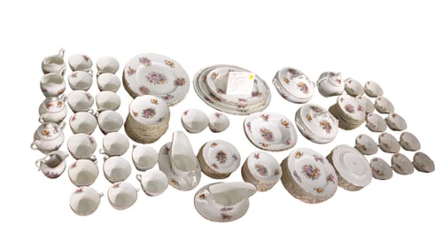 Large 124 piece Coalport Bone China Fragrance pattern dinnerware
