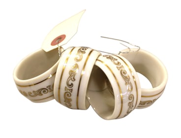 4 Lenox porcelain napkin holders
