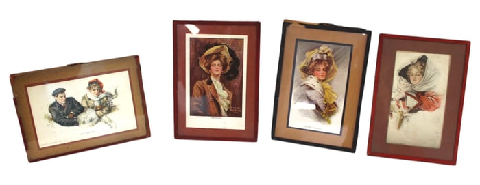 Old antique photographs of woman advertisements