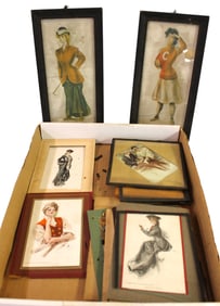 Old antique photographs of woman advertisements