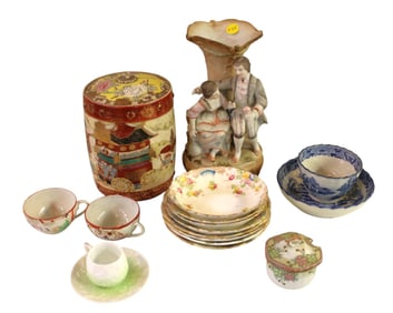 Chinese porcelain plates, Betson porcelain figure, Chinese ginger jar