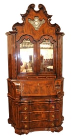 Greenbaum Francesco Molon Italian 2 piece secretary with full fitted top and key