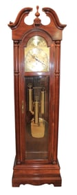 Ridgeway solid cherry grandfather clock with brass face