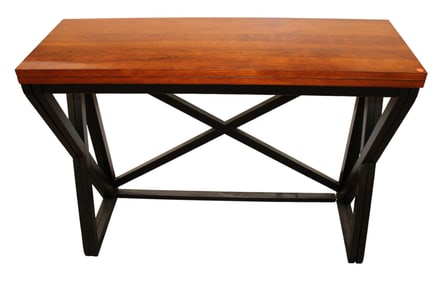 Cool burl walnut lift top modern design sofa extension table