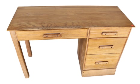 Vintage Ranch Oak 4 drawer desk