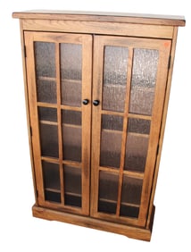 Petite country style oak 2 door bookcase