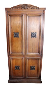 Mid century walnut 4 door corner bar