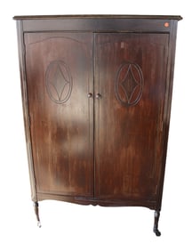 Depression walnut 2 door wardrobe