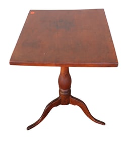 Antique square solid cherry candle stand