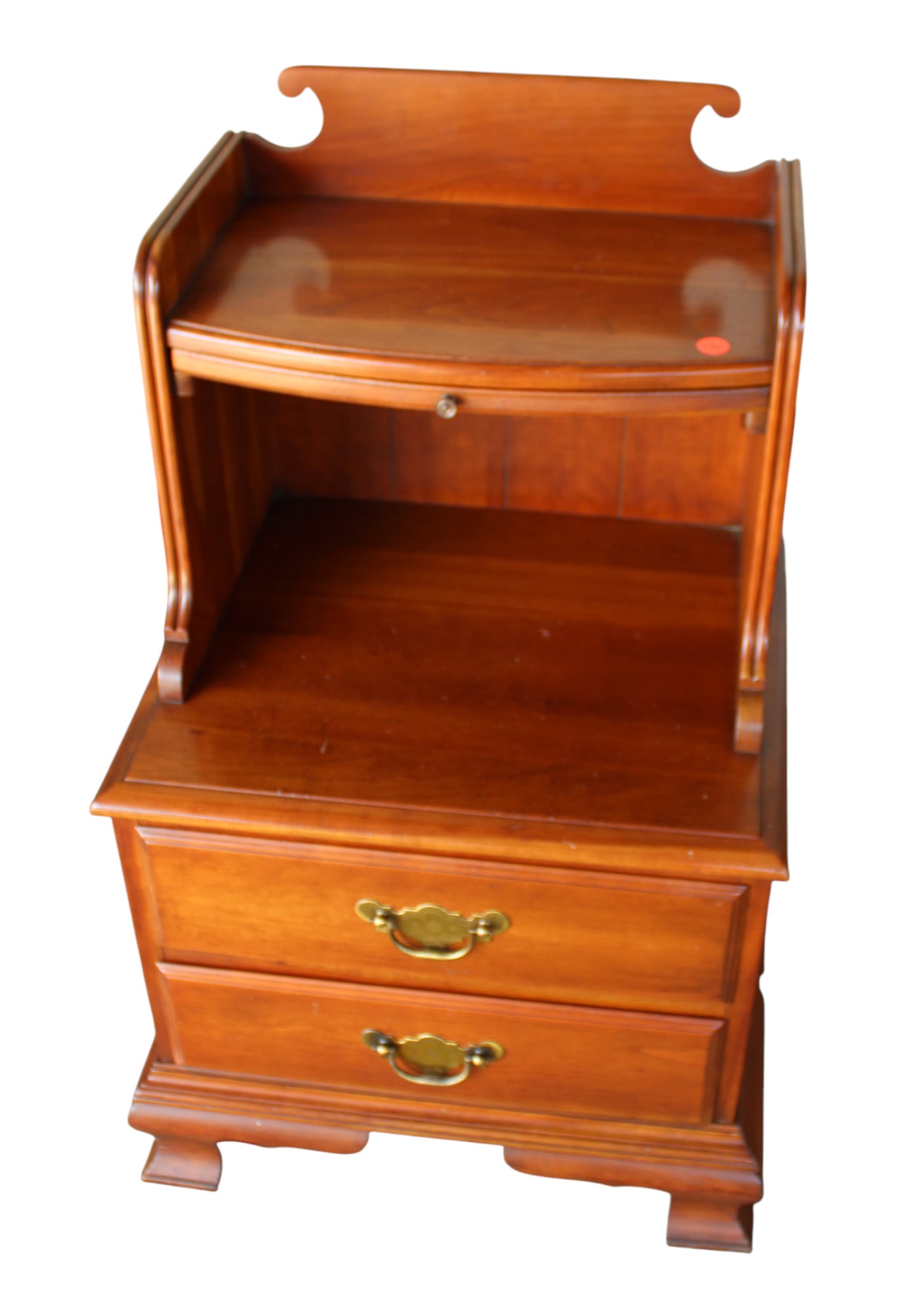 Vintage PA House cherry step up nightstand with pull out tray (1 of 6)