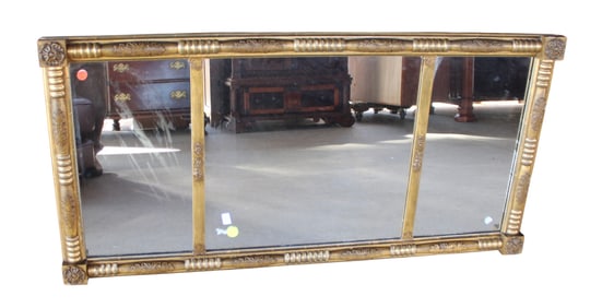 Antique empire 3 section mirror