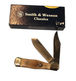 Smith & Wesson knife 1304 limited edition coke bottle brown 158/500 smooth 1st production with box