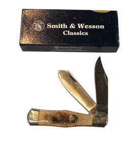 Smith & Wesson knife coke bottle smooth bone brown 1304 limited production 129/500 1st production