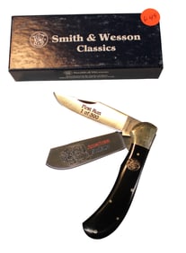 Smith & Wesson knife limited edition 252/300 first run american black buffalo 700 saddle horn in box